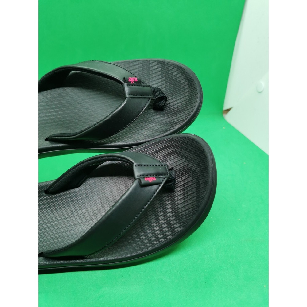 Nike Women's Bella Kai Slip On Thong Sandals Black/Pink #AO3622-001 Size 6